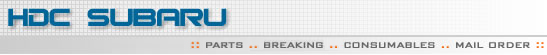 HDC SUBARU - parts .. breaking .. salvage .. consumables.. mail order